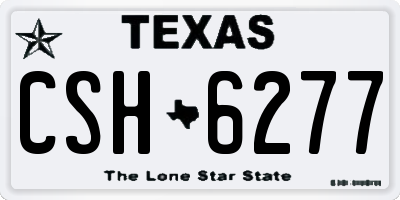 TX license plate CSH6277