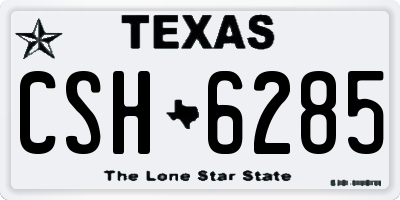 TX license plate CSH6285