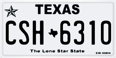 TX license plate CSH6310