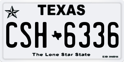 TX license plate CSH6336