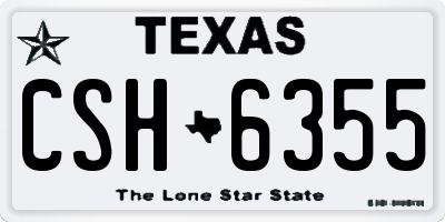 TX license plate CSH6355