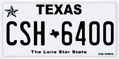 TX license plate CSH6400