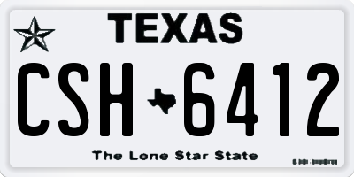 TX license plate CSH6412