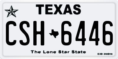 TX license plate CSH6446