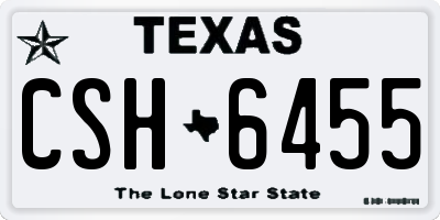 TX license plate CSH6455