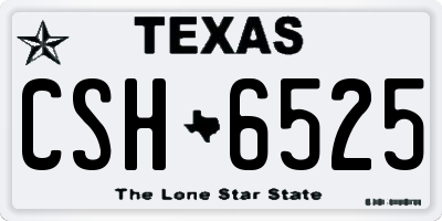 TX license plate CSH6525