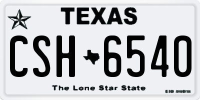 TX license plate CSH6540