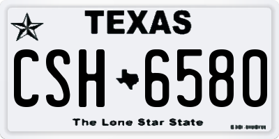 TX license plate CSH6580