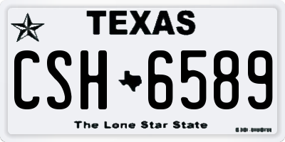 TX license plate CSH6589