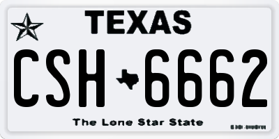 TX license plate CSH6662