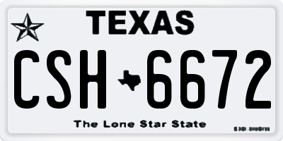 TX license plate CSH6672