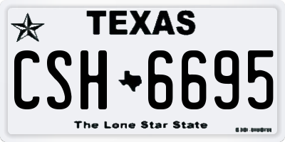 TX license plate CSH6695