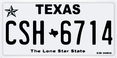 TX license plate CSH6714