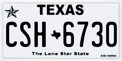 TX license plate CSH6730