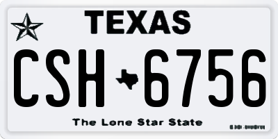 TX license plate CSH6756