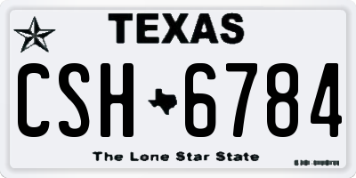 TX license plate CSH6784