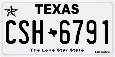 TX license plate CSH6791