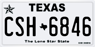 TX license plate CSH6846