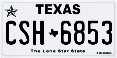 TX license plate CSH6853