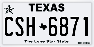 TX license plate CSH6871