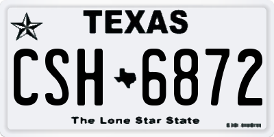 TX license plate CSH6872