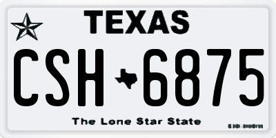 TX license plate CSH6875