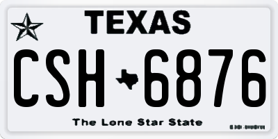 TX license plate CSH6876