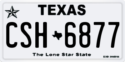 TX license plate CSH6877