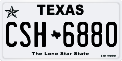 TX license plate CSH6880