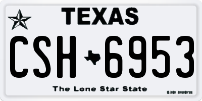 TX license plate CSH6953