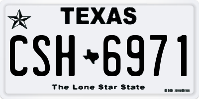 TX license plate CSH6971