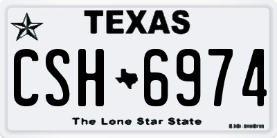 TX license plate CSH6974