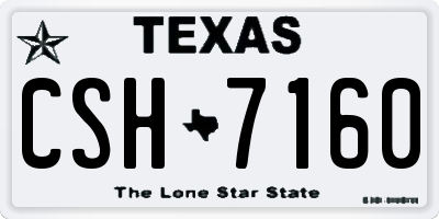 TX license plate CSH7160