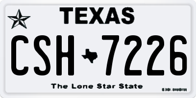 TX license plate CSH7226