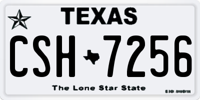 TX license plate CSH7256