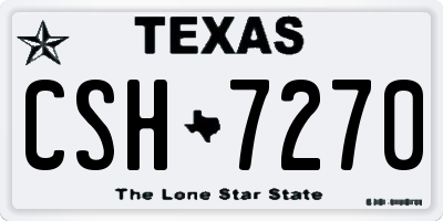 TX license plate CSH7270