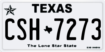 TX license plate CSH7273