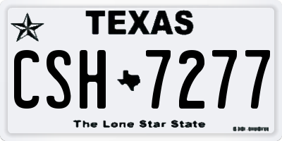 TX license plate CSH7277