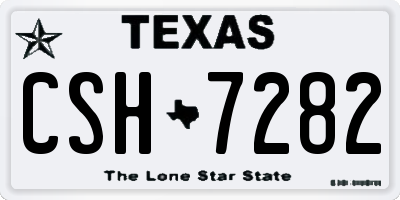 TX license plate CSH7282