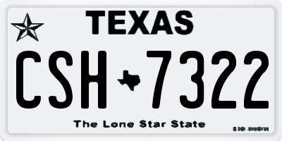 TX license plate CSH7322