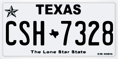 TX license plate CSH7328