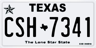 TX license plate CSH7341