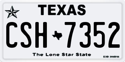 TX license plate CSH7352