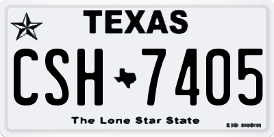 TX license plate CSH7405