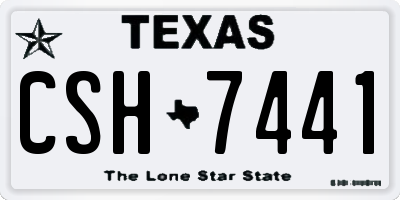 TX license plate CSH7441