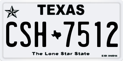 TX license plate CSH7512