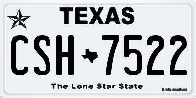 TX license plate CSH7522