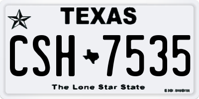 TX license plate CSH7535