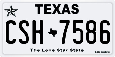 TX license plate CSH7586