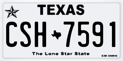 TX license plate CSH7591